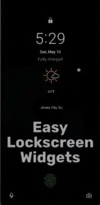 تطبيق اضافة الويدجت علي شاشة القفل Lockscreen Widgets 2