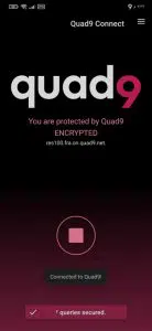 الحماية من البرامج الضارة للهاتف Quad9 Connect 1