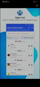 برنامج معرفة بلد منشأ التطبيق App Country Finder 2