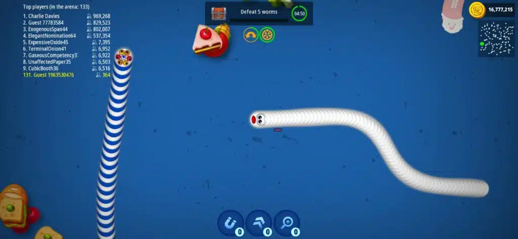 تحميل لعبة الدودة Worms Zone مهكرة من ميديا فاير 2023 للايفون وللاندرويد 3