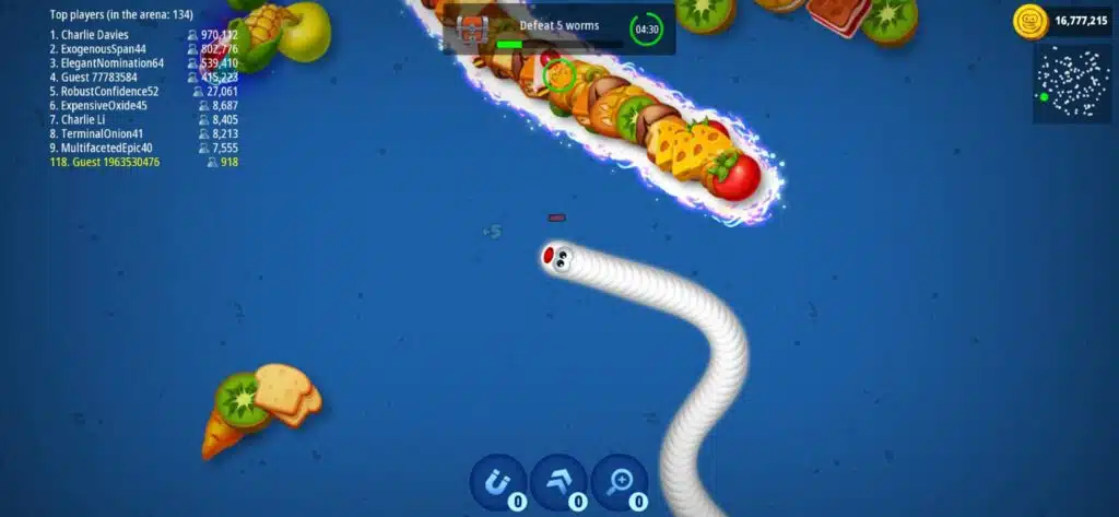 تحميل لعبة الدودة Worms Zone مهكرة من ميديا فاير 2023 للايفون وللاندرويد 4